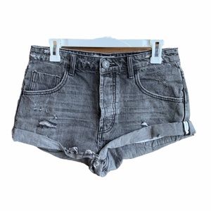 One teaspoon faded black denim shorts